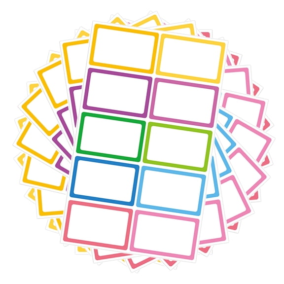 HEMOTON  10 Sheets Small Sticker Labels Colored Name Stickers Freezer Notes
