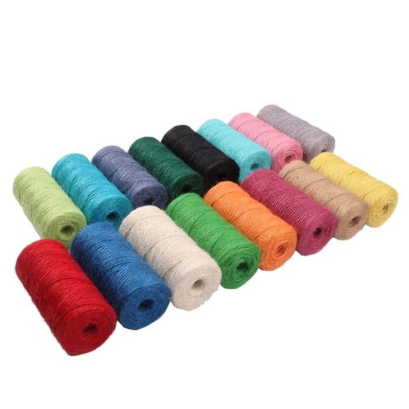 HEMOTON 100M Natural Jute Twine Rope for Gardening, Macrame, Crafts, Projects, Christmas Decorations, Beige Fiber Cord String