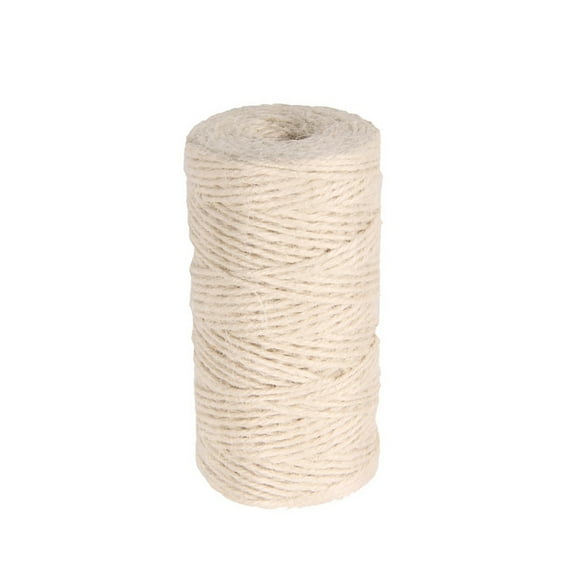 HEMOTON 100M Natural Jute Rope Twine for Garden, Macrame Crafts, Christmas Decorations, Beige Fiber Cord