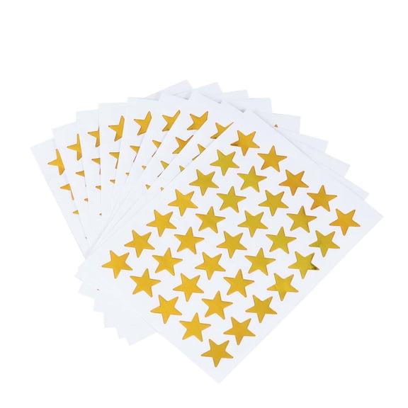 HEMOTON 100 PCS Star Stickers for Kids, Scratch-Resistant Decorative Labels for School, Crafts, and Organization