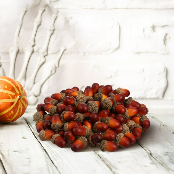 Hytrove Artificial Acorns Multi Colored 100Pcs 1.5x0.7x0.7in