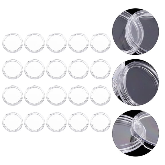 HEMOTON 100 Pcs Size Quarter Coin Box Professional Cases Capsules Holders