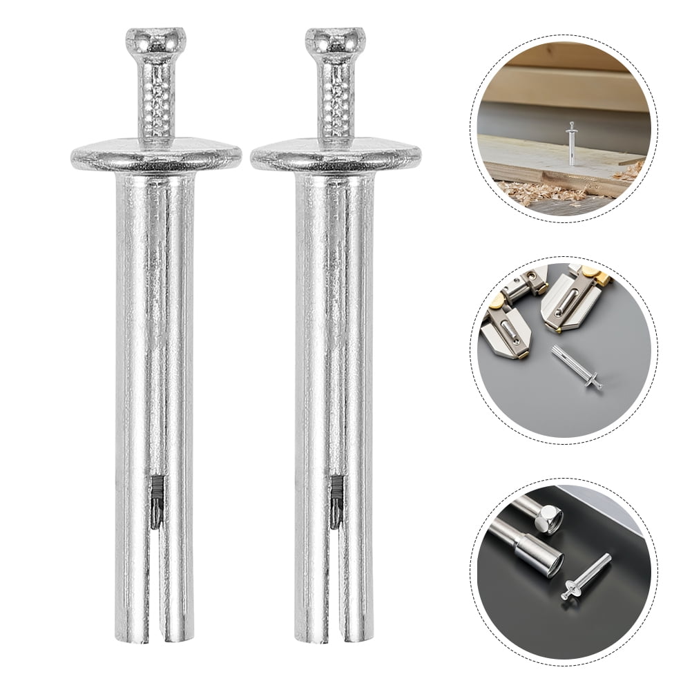 HEMOTON  100 Pcs Wall Nails Drywall Anchors Heavy Duty Masonry Silver