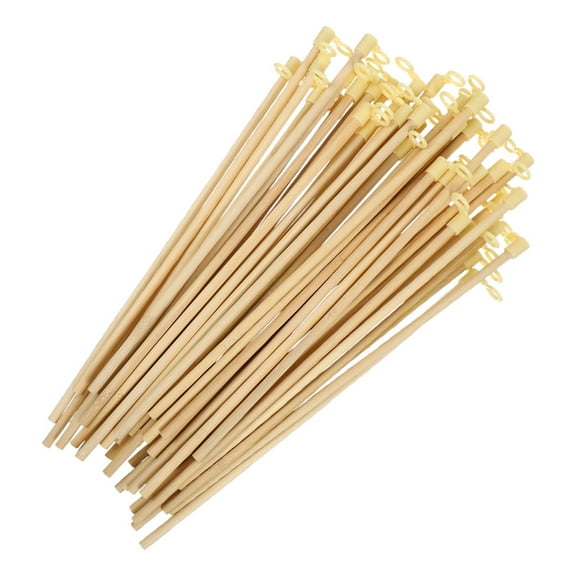 HEMOTON 100Pcs Khaki Plastic Lanterns Decorative Outdoor for Handicraft Enthusiasts 11In