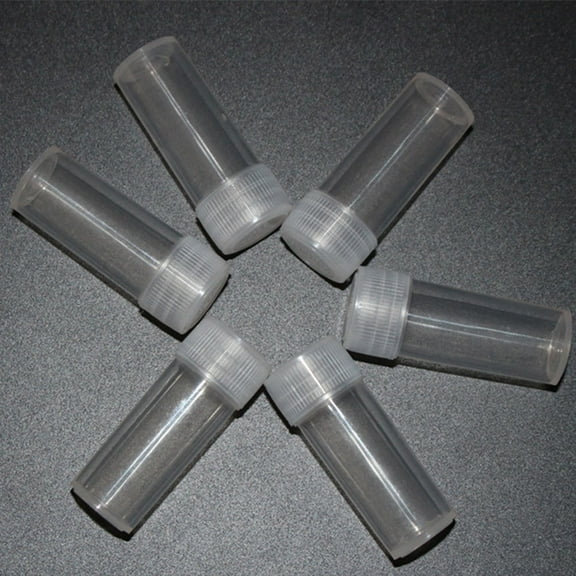 EXHUMKY 100Pcs Transparent PP Containers Solid Plastic Bottles for Beads and Small Supplies