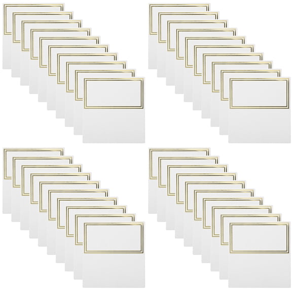 EXHUMKY Blank Place Cards Rectangular 100Pcs Paper Elegant Design