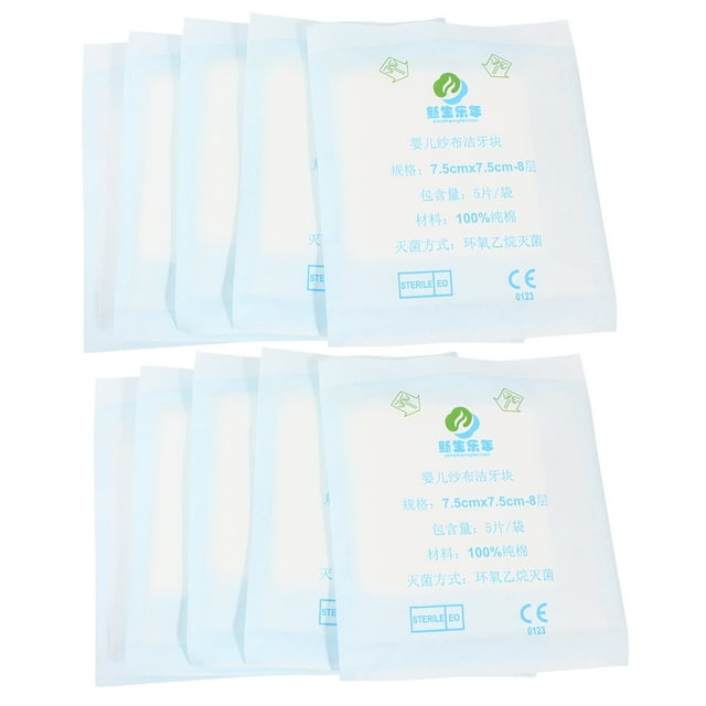 HEMOTON 100pcs Baby Oral Cavity Gauze Disposable Cleaning Mouth Cavity