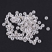 YOSADIER 100 Pieces Plated Rhinestone Spacer Beads for Jewelry Making, Craft Supplies, Projects and Accessories