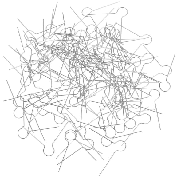 HEMOTON 100pcs V-Shaped Christmas Ornament Hooks Metal Hangers for Hanging Holiday Decorations Tree Ornaments Iron Xmas Ornament Hangers