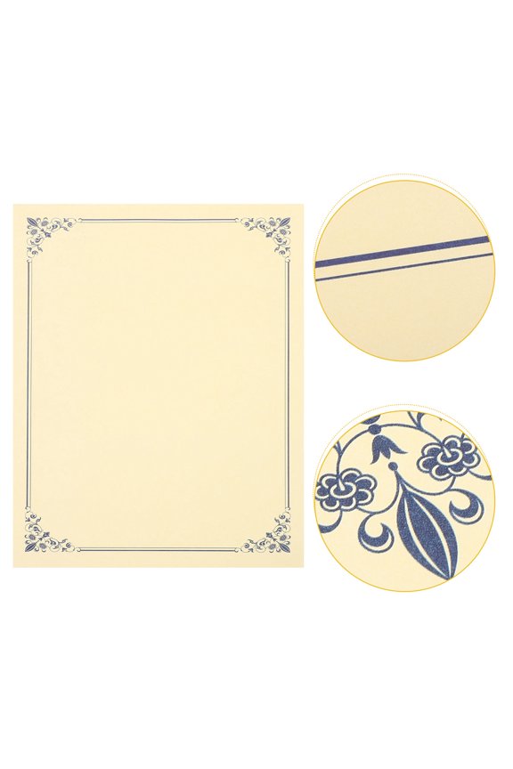 10Pcs Red Blank Honor Certificate Paper Sheets for Supermarket Use Delicate Design Practical Storage