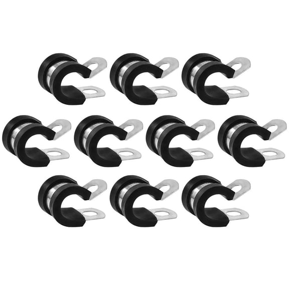 COOPHYA Cable Clamp Pipe Clamp Rubber Assorted Color Repair 10Pcs