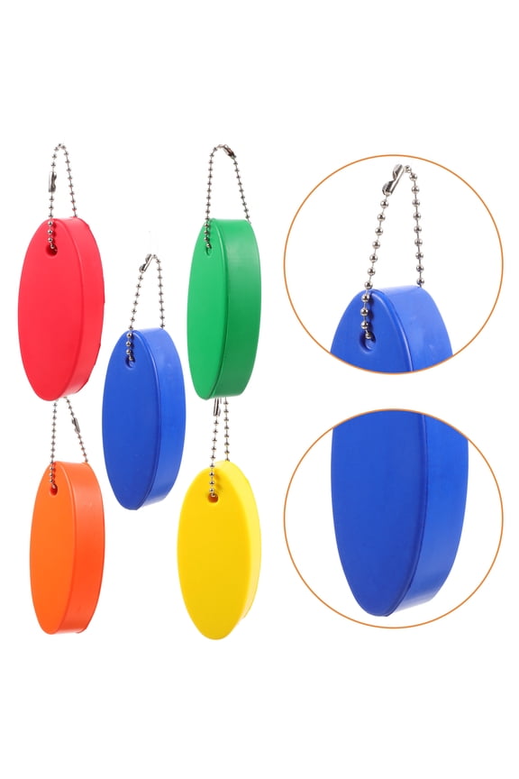 10pcs Floating Keychain For Boat Keys Waterproof Foam Floating Keychain Bright Color Oval Float Key Rings Pendant For Boating Fishing Surfing Sailing Kayak And Outdoor Water Sport