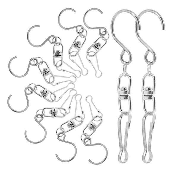 HEMOTON 10pcs Heavy Duty For Wind Chimes Rotating Hooks Outdoor Use Wind Chime Replacement Parts Secure Hanging Smooth Spinning
