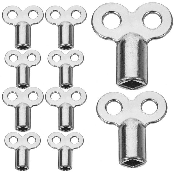 HEMOTON 10pcs Radiator Bleeding Air Valve Keys Gas Valve Keys Plumbing Valve Keys (Square, Extended Square)