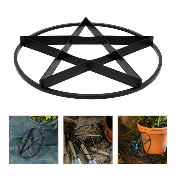 SOPOTUTU Black Plant Pot Stand Elevator with Ventilated Design, PP Material, for Indoor Outdoor Use