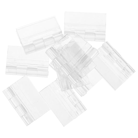 HEMOTON 10pcs Transparent Acrylic Hinges for DIY Projects Foldable Box Cabinet Door Hinges