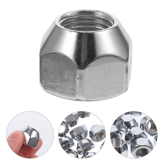HEMOTON 10pcs Wheel Lug Nuts for Trailer and Camper Tire Replacement Automotive Supplies 1/2 20