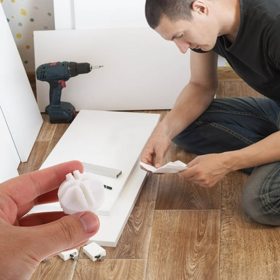 Hytrove Space Utilization White Plastic Wire Cube Connector 10pcs For Shoe Rack