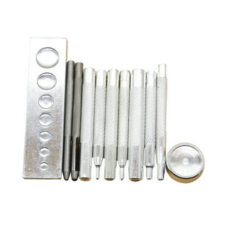 11 Pieces Snap Setting Tool Set, Leather Craft Snap Fastener Setter Rivet  Setting Punch Die Toolsfor 633, 655, 831, 201 