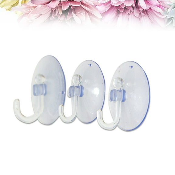 YOSADIER 12PCS Multipurpose Utility Hooks Transparent for Bathroom Organization