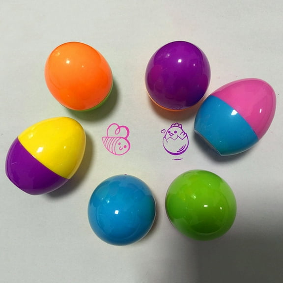 HEMOTON 12 Pcs Colorful Egg Stamp Stamper Toddlers Toys Girls Child