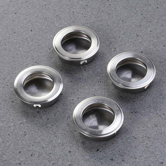 HEMOTON  12 Pcs Embedded Handle Flush Recessed Door Pull Drawer Pulls