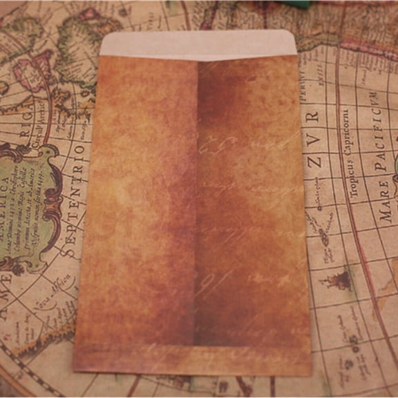 HEMOTON  12 Pcs Kraft Paper Envolopes Postcard Envelopes Brown Retro