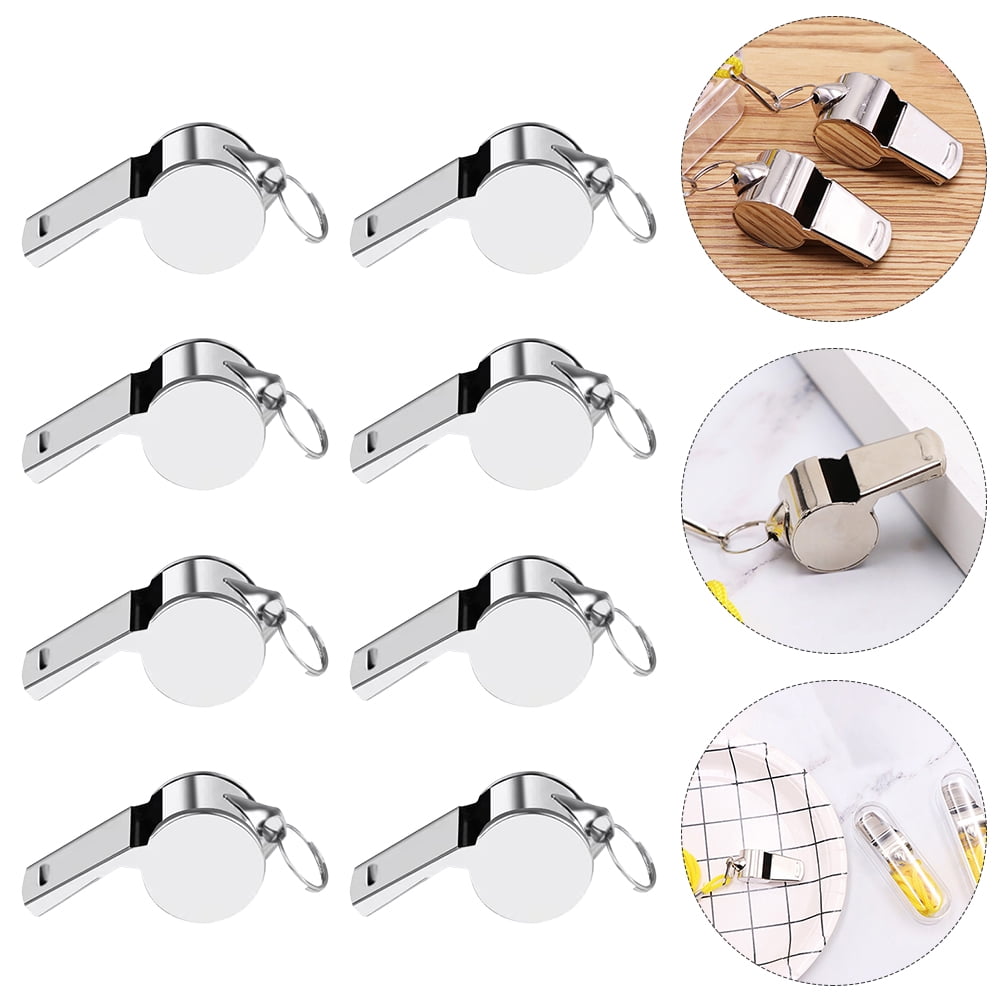 YOSADIER Outdoor Survival Whistle Stainless Steel 12Pcs Assorted Color for Emergency Situations