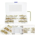 thumbnail image 1 of HEMOTON 120pcs L-shaped Screw Self-tapping Screws Picture Frame Hanging Screw Hooks Metal Screws, 1 of 8