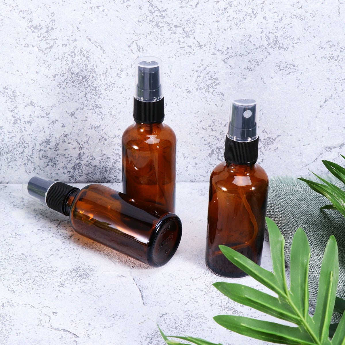 HEMOTON 12pcs 50ml Portable Dispensers Bottle Liquid Bottle Brown Empty Spray Bottle Refillable Mist Bottles for Travel