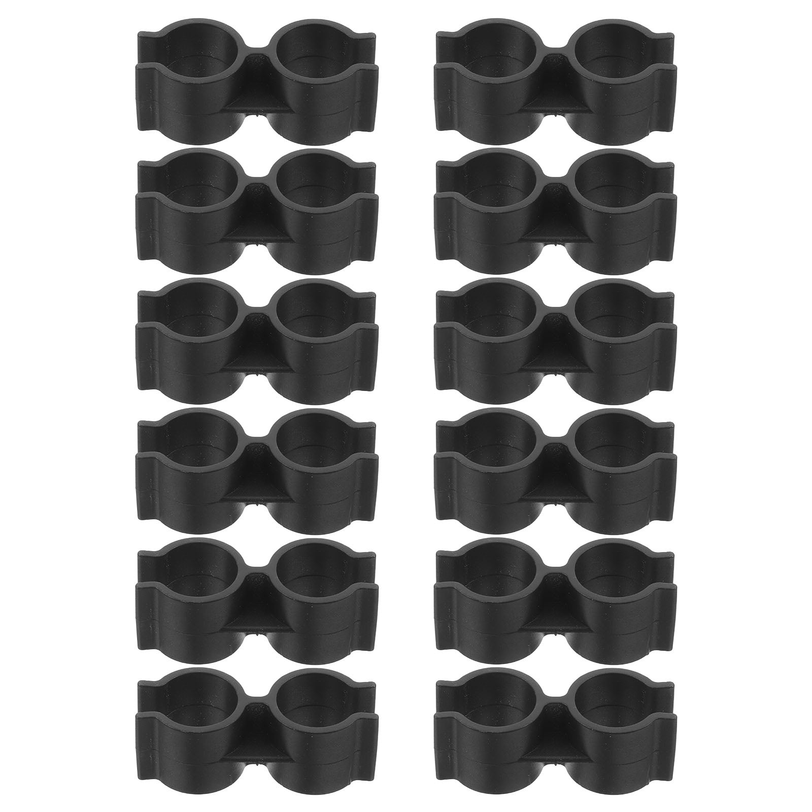 SOPOTUTU Warehouse Shelf Connectors 12pcs Double Pipe Clamps Black ...