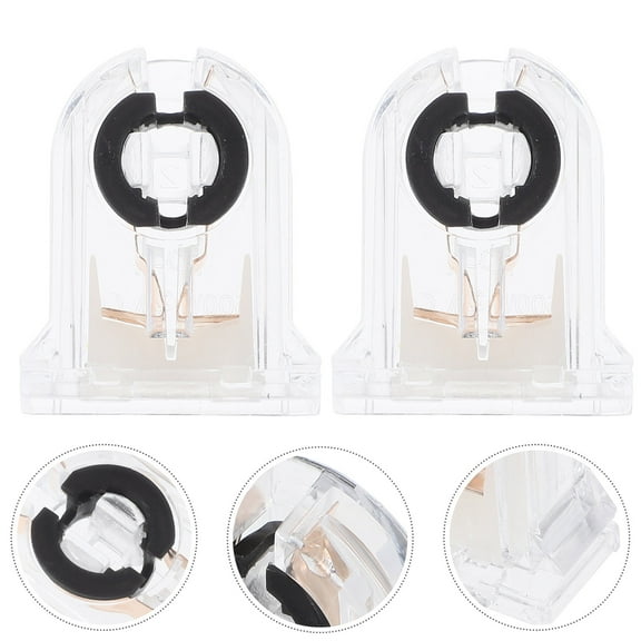 HEMOTON 12pcs Lamp Holder Replacement Light Socket LED Fluorescent Tube Parts Compatible with T8