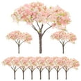 thumbnail image 1 of SOPOTUTU 12Pcs Faux Cherry Blossom Model Trees for Landscape, Realistic Miniature Decorative Plants, 1 of 8