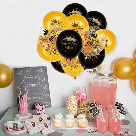 SOPOTUTU Multicolor Latex Balloons Set 15pcs for Party Decorations Ceiling Hanging Birthday Celebration