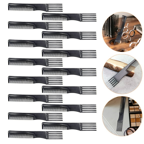 HEMOTON 15 Pcs Curly Hair Styling Comb Hair Combs Miss 19x2.8x0.2cm Black