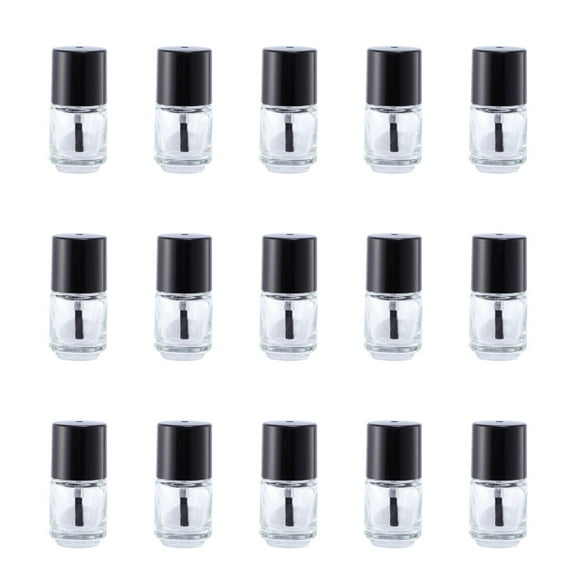 HEMOTON  15 Pcs Empty Nail Polish Bottle Travel Size Repackaging