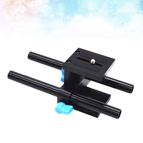 HEMOTON 15mm Rail Rod Support System DSLR Camera Mount Guide Bracket for Follow Focus Matte Box(Black)