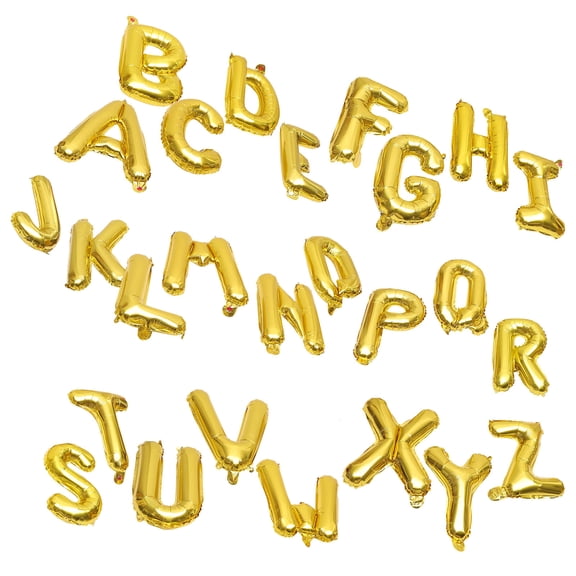UPGRATOR Golden Foil Balloons for Letter Balloons Banner 26Set 16Inch