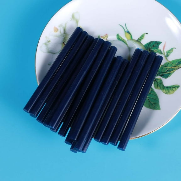 HEMOTON  16 Pc Hot Melt Glue Stick Crafting Sticks Full Size Coloured Navy