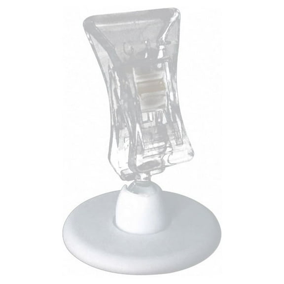 Hytrove Desktop Note Stand Memo Clip White ABS 16Pcs 4 x 4 x 5.5 in