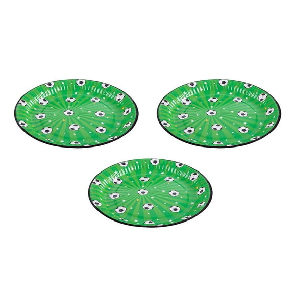 Phenofice Football Paper Plates Assorted Color 16Pcs 7.1In Round For Party Supplies