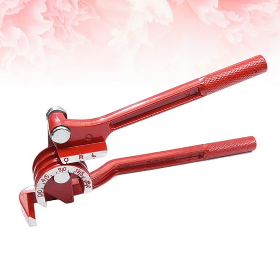 HEMOTON 180 Degree Air Conditioning Copper Tube Aluminum Tube Three-slot Manual Tube Bending Machine(Red)
