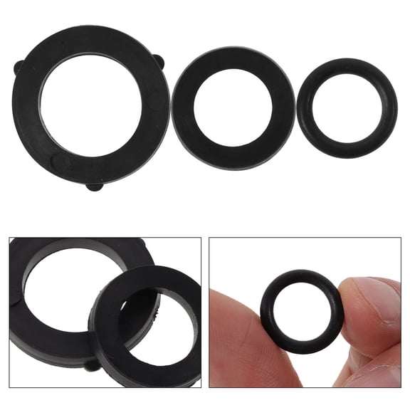 HEMOTON 18pcs Rubber Garden Hose Washer Replacements Practical Garden Hose Small Washers Hose Accessories