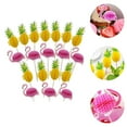 thumbnail image 1 of HEMOTON 19pcs Lovely Flamingo Toppers Creative Pineapple Toppers Hawaii Theme Toppers, 1 of 8