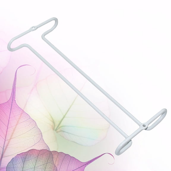 HEMOTON 1PC European Style Goblet Rack Creative Red Wine Cup Holder Iron Art Glasses Cup Stand Inversion Hanging Type Red Wine Cup Holder for Home Bar Use (Single Row White)