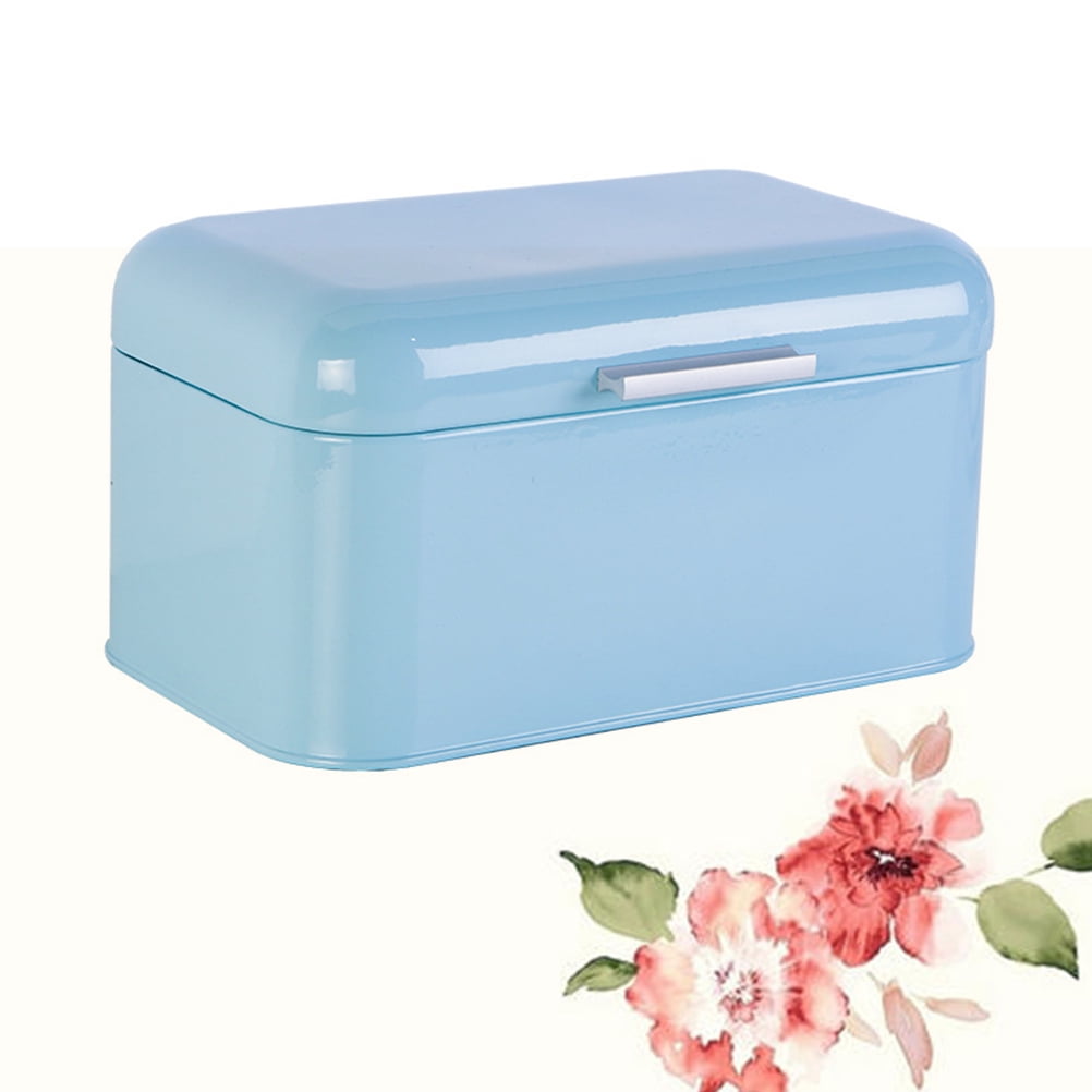 HEMOTON 1PC Metal Bread Box Iron Sheet Storage Jar Vintage Kitchen ...