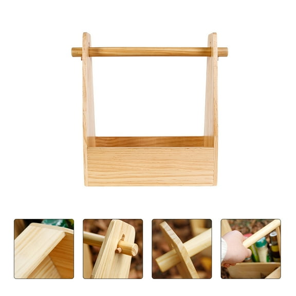 HEMOTON 1Pack Craft Storage Box with Synthetic Material for Portable Use in Camping 11.8X10.2X5.5in