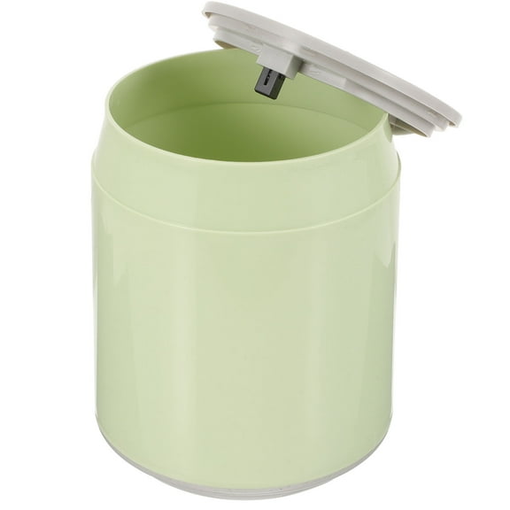 EXHUMKY Desktop Rubbish Bin Small Wastebasket Green Reusable Indoor Use 1Pcs
