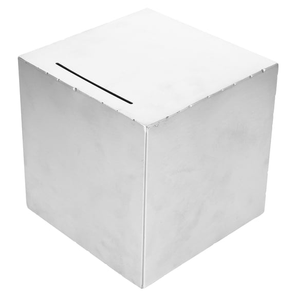 DEEPCRAFF Safe Bank Stainless Steel Silver 1Pcs 6x6x6in Desk Organization