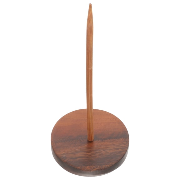 Hytrove Brown Wooden Receipt and Bill Holder for Office Desk and Cashier Counter 7.27 x 2.95 x 2.95 inches